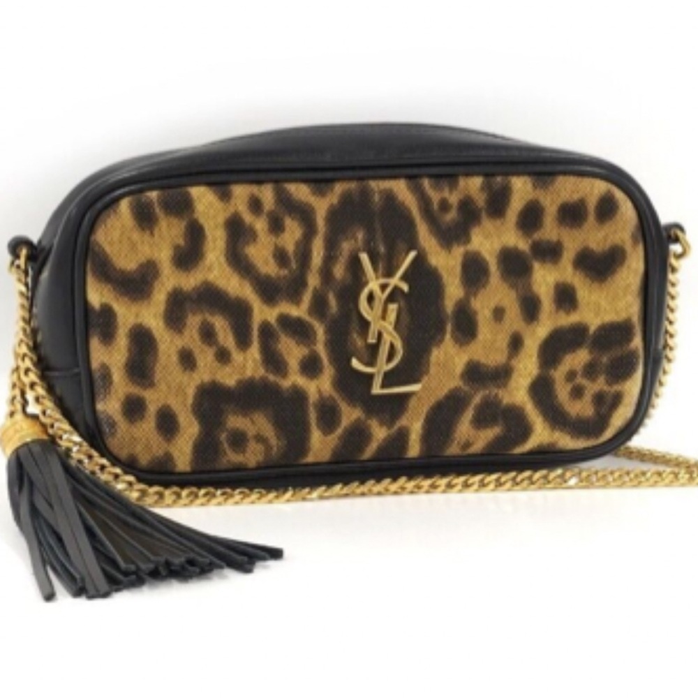 Authentic Saint Laurent Cross Body Bag- leopard